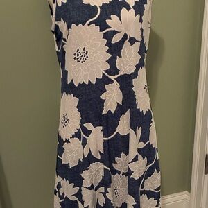 Ronni Nicole Blue snd White Sleeveless Sundress